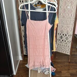 Cotton Candy Blush Pink Ruffle Dress